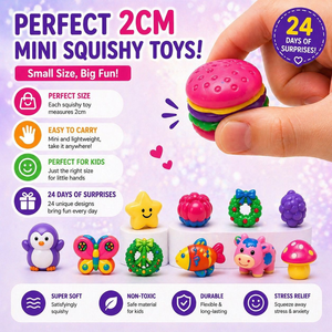 Calendrier de l'Avent NeeDoh 24 Jours, Boîte Mystère Surprise Squishy, <span class=keywords><strong>Jouet</strong></span> Anti-Stress à Rebond Lent à la Maltose pour Noël, Pâques, Enfants - Product Image 2