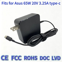 Adaptateur secteur Type-C 65W de haute qualité, chargeur de remplacement pour ordinateur portable ASUS U4700U X3402V ROG Flow X13