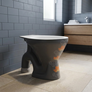One Piece EWC Sanitary Ware European Western P Trap Colorful Toilet Ceramic Water Closet Modern Bathroom Fixture - Product Image 3