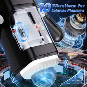 Verwarming <span class=keywords><strong>Robot</strong></span> Volwassen Speelgoed Mannelijke Stroker Penis Training Stuwende Automatische Mannelijke Masturbatie Cup Met Opvouwbare Handvat Telefoonhouder - Product Image 3