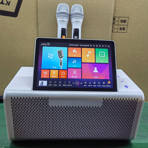 전문 안드로이드 가라오케 시스템 UHF 무선 마이크 100W 오디오 500K + 노래-무선 터치 스크린 사운드 장비 - Product Image 1