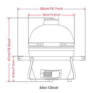 <span class=keywords><strong>SEB</strong></span> KAMADO/ Barbecue en céramique Kamado intelligent de 13 pouces pour l'extérieur avec contrôle de la température, idéal pour les amateurs de barbecue recherchant la commodité. - Product Image 6