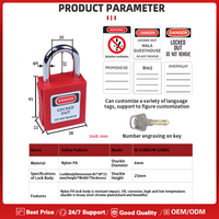 Cadenas de sécurité LOTO QVAND Modèle M-G25 25mm en acier inoxydable, résistant à la corrosion, à clé maîtresse, pour blocage et étiquetage, centrale électrique, OEM ODM