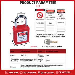 Khóa an toàn LOTO bằng thép không gỉ QVAND 25mm, chống ăn mòn, khóa chìa khóa tổng, dùng cho hệ thống khóa an toàn tại nhà máy điện, OEM ODM - Product Image 2