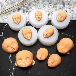 Moules en silicone pour visage humain pour la fabrication de gâteaux, de fondants, de <span class=keywords><strong>biscuits</strong></span>, de sucre, de pudding, de chocolat, de bonbons durs, de bougies, de chocolat, d'argile polymère - Product Image 2