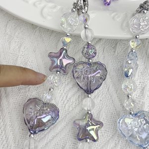 100 cái/túi độ sáng cao Dazzle màu UV chữ thập tim Bracelet Loose hạt bán buôn hỗn hợp 20 mét Acrylic hạt - Product Image 4