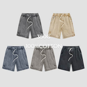 Short personnalisé fabricant de vêtements pour hommes de haute qualité short d'été en coton délavé à l'acide en gros - Product Image 3