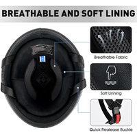 Casque Moto Vintage Personnalisé, Casque Ouvert pour Moto, Cruiser, Scooter, Casque Cool, Demi-Casque Moto