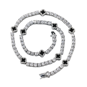 थोक 4 मिमी क्लैवर ब्रेसलेट हार रंगीन शेल क्यूबिक 5a ज़िरकोनिया सोने की प्लेटेड हिप हॉप टेनिस श्रृंखला - Product Image 1