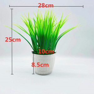 Plantas Artificiales en Maceta, Vegetación Artificial de Plástico para Decoración de Interiores, Tamaño Pequeño, Color Verde Brillante, Maceta Blanca - Product Image 3