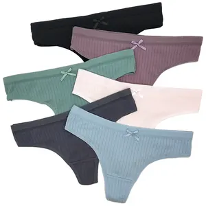 Yun Meng Ni New Women Underwear Plain Dyed High Quality Cotton Thongs S M L XL Sexy Panties