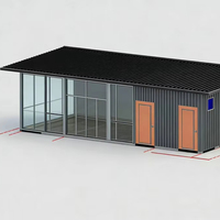 Café-restaurant en conteneur métallique extensible, écologique, à installation rapide, structure métallique, portable, construction rapide