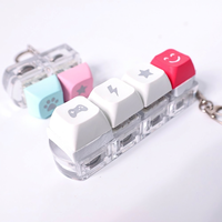 Porte-clés personnalisé en acrylique pour interrupteur de clavier avec logo DIY, impression UV, style dessin animé, capuchon de touche en alliage et relief de touche
