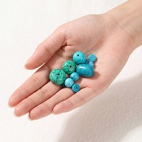 Perles d'espacement en turquoise naturelle en gros, perles de pierres précieuses en vrac, accessoires de fabrication de bijoux pour bracelets et colliers DIY