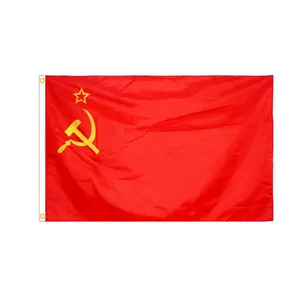 Wholesale 3*5 Ft Russia Flags 100% Polyester No Fade Union of Soviet Socialist Republics USSR Flag