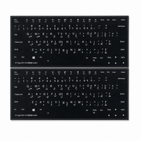 Autocollants noirs pour clavier d'ordinateur portable, étiquettes de touches pour remplacement et mise à jour de la disposition, vente en gros
