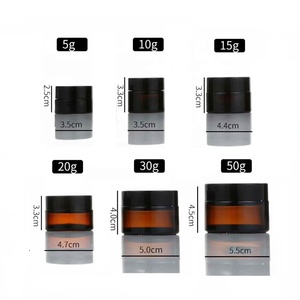 In Stock <strong>Wholesale</strong> 5ml <strong>Amber</strong> clear Frosted Mini Glass <strong>Jar</strong> with Black White Silver Gold Lid for Lip Balm (GJM10-5) - Product Image 5