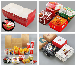 Kotak <span class=keywords><strong>Burger</strong></span> Bawa Pulang Ramah Lingkungan dari Kertas Kraft Ukuran Khusus, Biodegradable dengan Lapisan Matt untuk Keripik Kentang Bawa Pulang Kelas Atas - Product Image 5