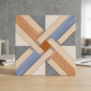 Carreaux de sol en céramique rustiques effet bois 40x40cm, en porcelaine émaillée mate antidérapante pour la décoration intérieure - Product Image 6