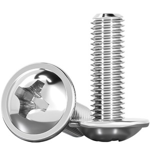 304 Stainless Steel Phillips Round Head Machine Screws M2 M2.5 M3 M4 M5 M6 With Washers Standard DIN967-1994 - Product Image 1