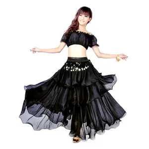 Bestdance पेट नृत्य नृत्य कॉस्टयूम शीर्ष बेल्ट स्कर्ट संगठन सेट फैंसी वेशभूषा पोशाक