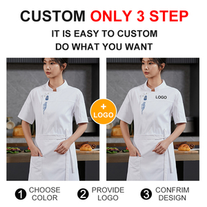 Giacca <span class=keywords><strong>da</strong></span> Chef <span class=keywords><strong>da</strong></span> <span class=keywords><strong>donna</strong></span> di alta qualità in dettaglio <span class=keywords><strong>da</strong></span> cucina impermeabile cappotto <span class=keywords><strong>da</strong></span> Chef nero a manica lunga ristorante cucina uniforme <span class=keywords><strong>da</strong></span> lavoro rossa - Product Image 3