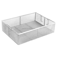 Panier de nettoyage ultrasonique en acier inoxydable 304316, panier métallique empilable, nettoyage de pièces de quincaillerie