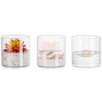 Vases à bourgeons en verre transparent mignons pour centres de table, mariage, décoration de Noël, décoration de la maison, ensemble de 3 vases en verre hurricane