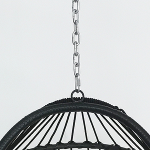 Sedia a Dondolo Singola <span class=keywords><strong>in</strong></span> Rattan con Supporto <span class=keywords><strong>in</strong></span> Metallo, Sedia Sospesa per Esterni, Patio, Cortile, Casa, Camera da Letto, <span class=keywords><strong>Tessuto</strong></span> per Arredamento da Esterno - Product Image 3