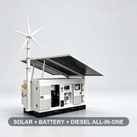 Générateur hybride éolien solaire diesel LINGGE Quanchai 20 kW 32 kWh Batterie au lithium 10 kW Inverseur mobile super silencieux