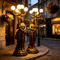 Statues de déesses personnalisables en bronze, multi-lampes, grandeur nature, art décoratif intérieur et extérieur