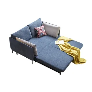 2020 New design futon sofa bed fabric 2 seat sofa cum bed living room cama furniture fancy elegant