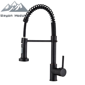 Robinet de <span class=keywords><strong>cuisine</strong></span> commercial noir mat Wayon avec douchette à ressort, <span class=keywords><strong>mitigeur</strong></span> intelligent à arc haute pour évier de <span class=keywords><strong>cuisine</strong></span> - Product Image 4