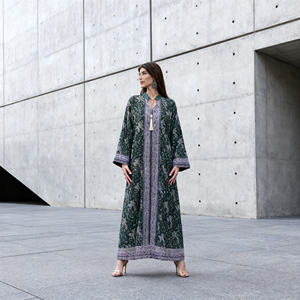 Vestido Abaya de Poliéster con Pedrería de Lujo, Elegante y Personalizado, para Mujeres Musulmanas, para Fiestas Nocturnas, Venta al por Mayor, Proveedor de Oriente Medio - Product Image 3