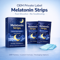 Gummies de mélatonine 100 % naturelles à marque privée OEM pour le sommeil, complément apaisant pour la nuit, bandes de mélatonine