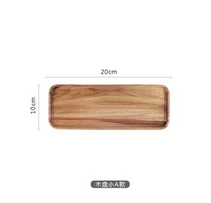 Piatto di legno quadrato giapponese in stile cinese vassoio per la colazione Snack frutta secca vassoio di frutta Acacia in legno di tè pomeridiano piatto da Dessert - Product Image 4