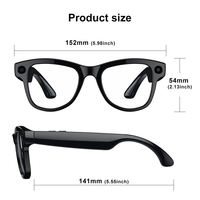 Gafas Inteligentes M02 con Cámara, Traducción por IA, Estuche de Carga, Cámara de 8MP, Transferencia WIFI, Llamadas de Voz BT, Grabación de Video, Gafas de Sol