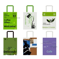 Sac en papier kraft créatif personnalisable en stock pour emballage à emporter café, thé, pâtisseries
