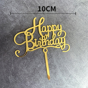 Fabbrica diretta all'ingrosso a buon mercato acrilico buon compleanno torta Topper in Multi-stile & colore per feste di natale forniture - Product Image 2