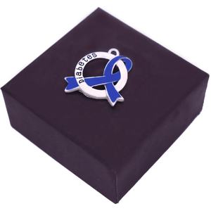 Ruban en alliage métallique Sensibilisation aux maladies Bleu <span class=keywords><strong>Diabète</strong></span> Charme Diabétique Pendentif Bijoux <span class=keywords><strong>Pour</strong></span> Bracelet Collier Fabrication - Product Image 6