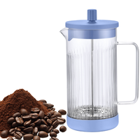 Siphon à café manuel en verre épais et durable avec logo personnalisé pour la maison Presse française Machine à thé et café