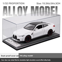 Nouvelle Voiture de Sport M4 en Alliage Moulé sous Pression 1:32 avec Sons, Lumières et Portes Ouvrantes – Modèle de Collection pour Garçons