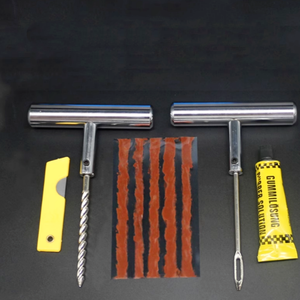 モーターサイクル緊急用ヘビーデューティタイヤ修理用接着剤穿刺修理シールパッチプラグツールキット - Product Image 2