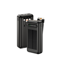 Banco de energía solar de gran capacidad 30000 mAh para auriculares iPhone ventilador reloj cargador de carga rápida 30000 Mah batería externa personalizada