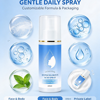 Brume Faciale à l'Acide Hypochloreux Marque Blanche – Spray Apaisant Réparateur Après-Soleil – Tonique Purifiant Doux pour le Visage et le Corps