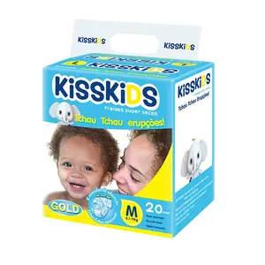 Kisskids новый большой ребенок Дешевое детское белье с рисунком приталенные одноразовые подгузников самых лучших брендов