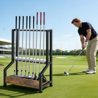 Support de rangement pour clubs de golf et 9 balles, présentoir pour putters en bois et en fer, pour simulateur et garage