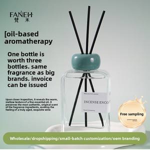 Diffuseur d'arômes sans flamme Fanhe en rotin, huile essentielle végétale 120 ml, parfum longue durée, désodorisant et assainisseur d'air pour toilettes - Product Image 2