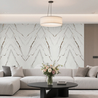 Panneau mural intérieur ignifuge et imperméable, résistant à l'humidité, en PVC, alternative au marbre, feuille décorative en plastique pour la construction