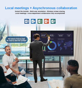 55 65 75 85 86 98 110 인치 펜/손가락 터치 인터랙티브 평면 패널 4k LCD 디지털 인터랙티브 스마트 보드 학교 교육용 - Product Image 2